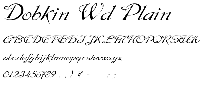 Dobkin Wd Plain font